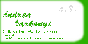 andrea varkonyi business card